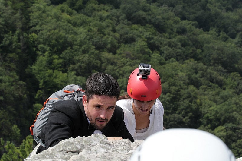 rock climbing wedding