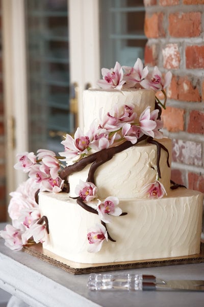 cherry blossoms wedding cake