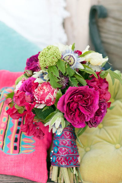 bright fuschia summer bouquet 