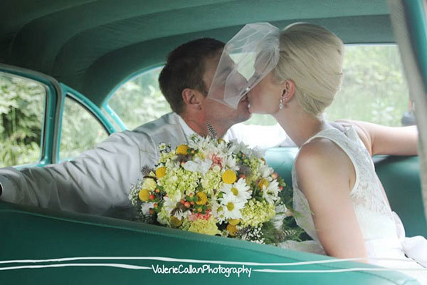 vintage wedding car