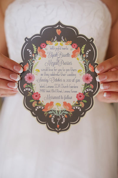 die cut wedding invitations