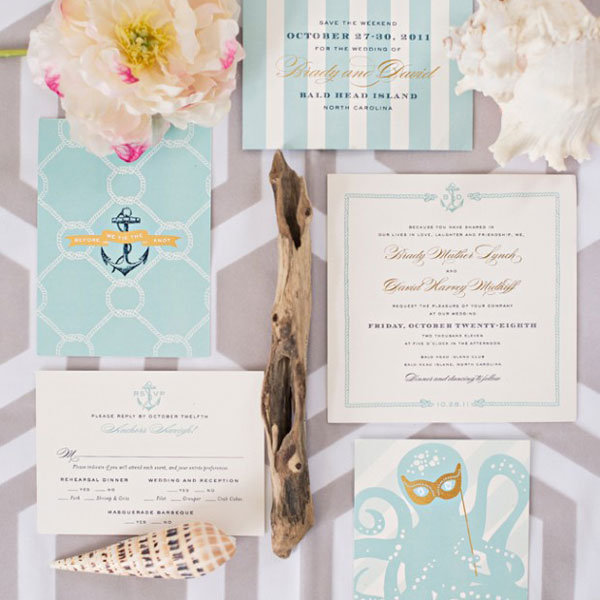 nautical wedding invitations