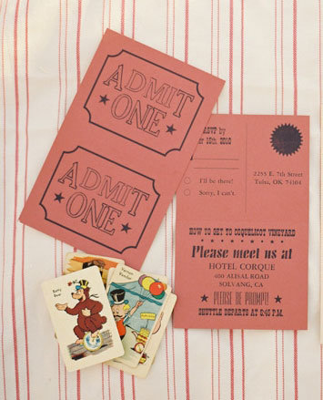 vintage circus invitations