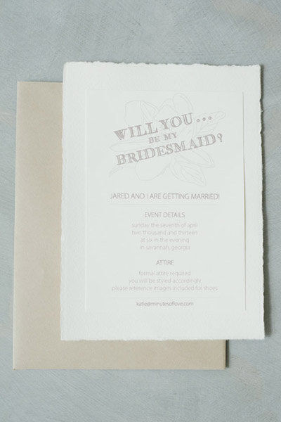 will you be my bridesmaid card