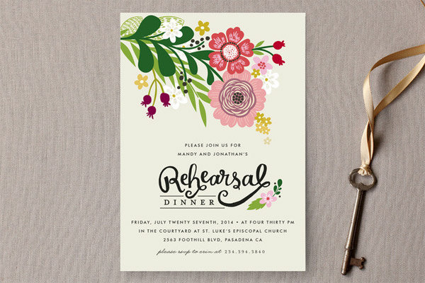 rehearsal dinner invitation