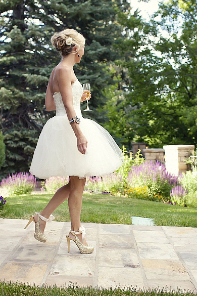 short white party dress