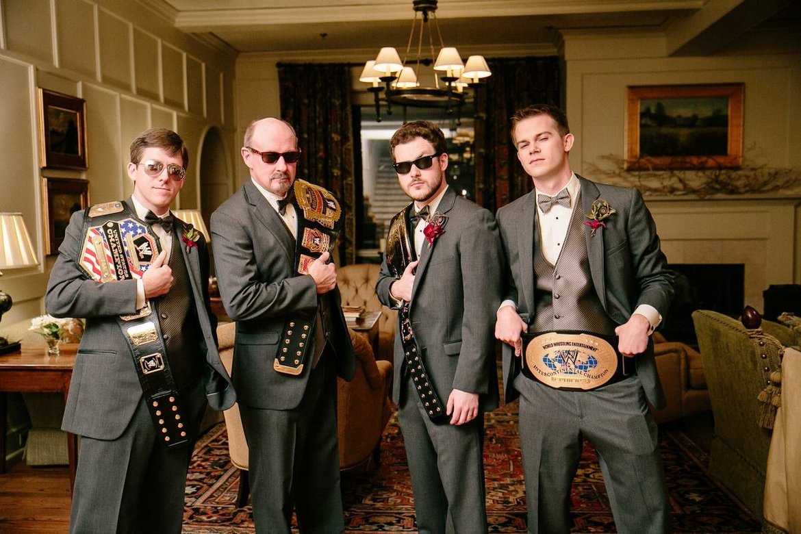 wrestling wedding