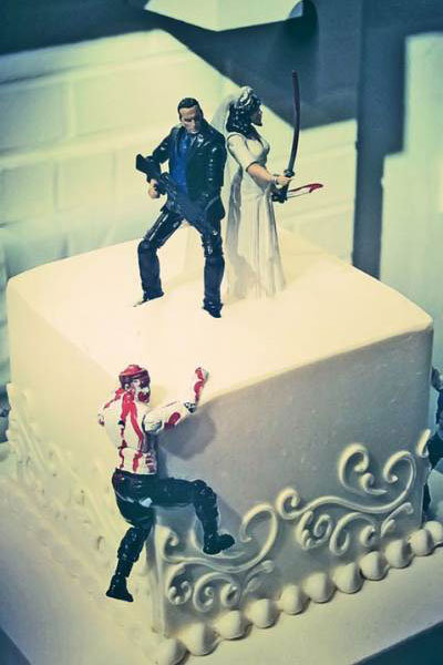 zombie wedding cake