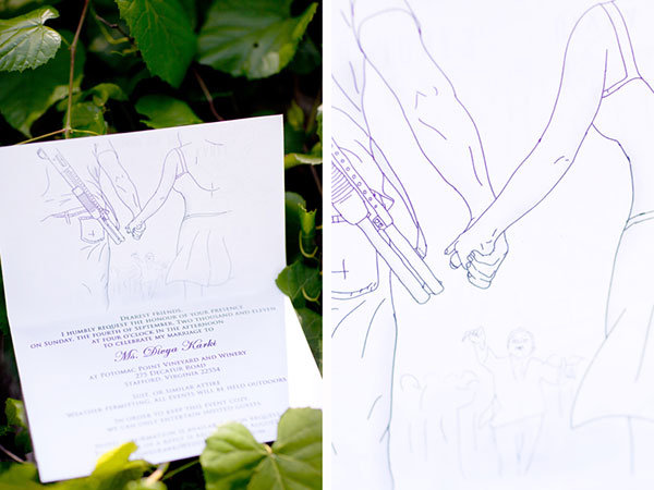 zombie wedding invitation