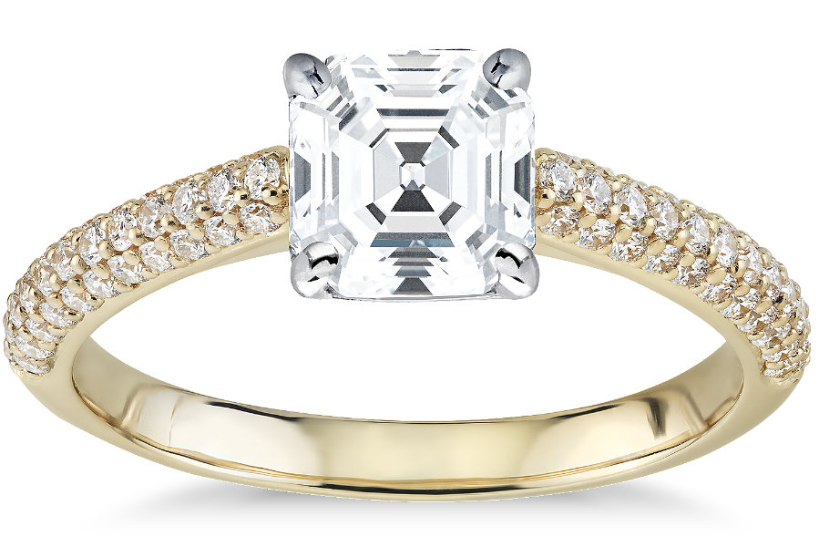 asscher engagement ring