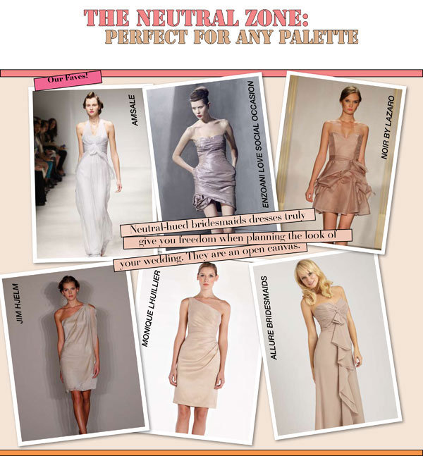 neutral bridesmaids dresses