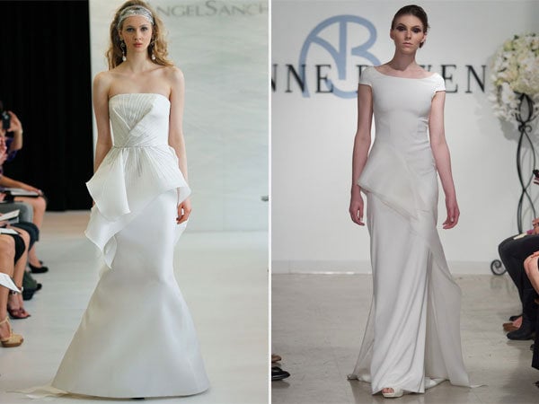 modern peplum wedding dresses 