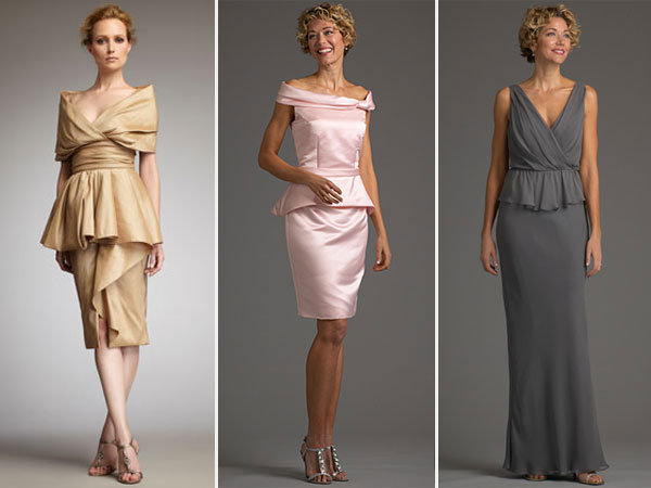 mother of the bride peplum dresses 