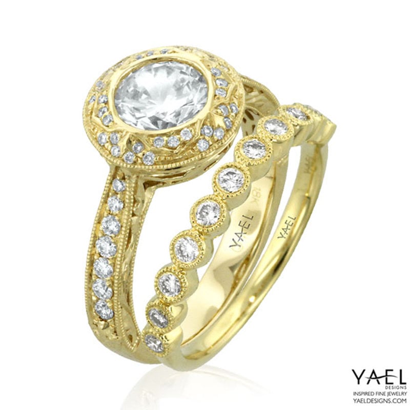 yael yellow gold wedding rings