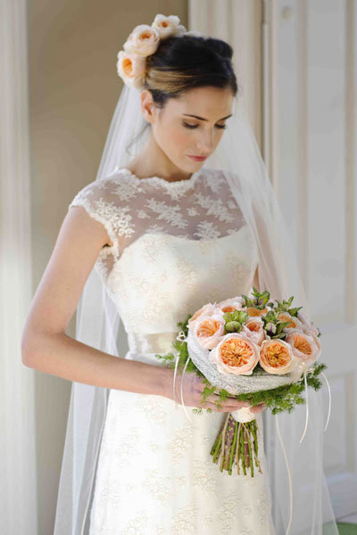 orange bridal bouquet