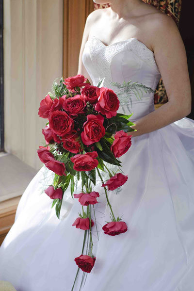 cascading rose bouquet