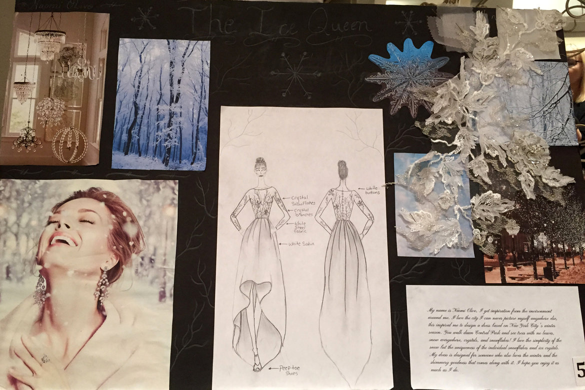 high school of fashion industries wedding design contest