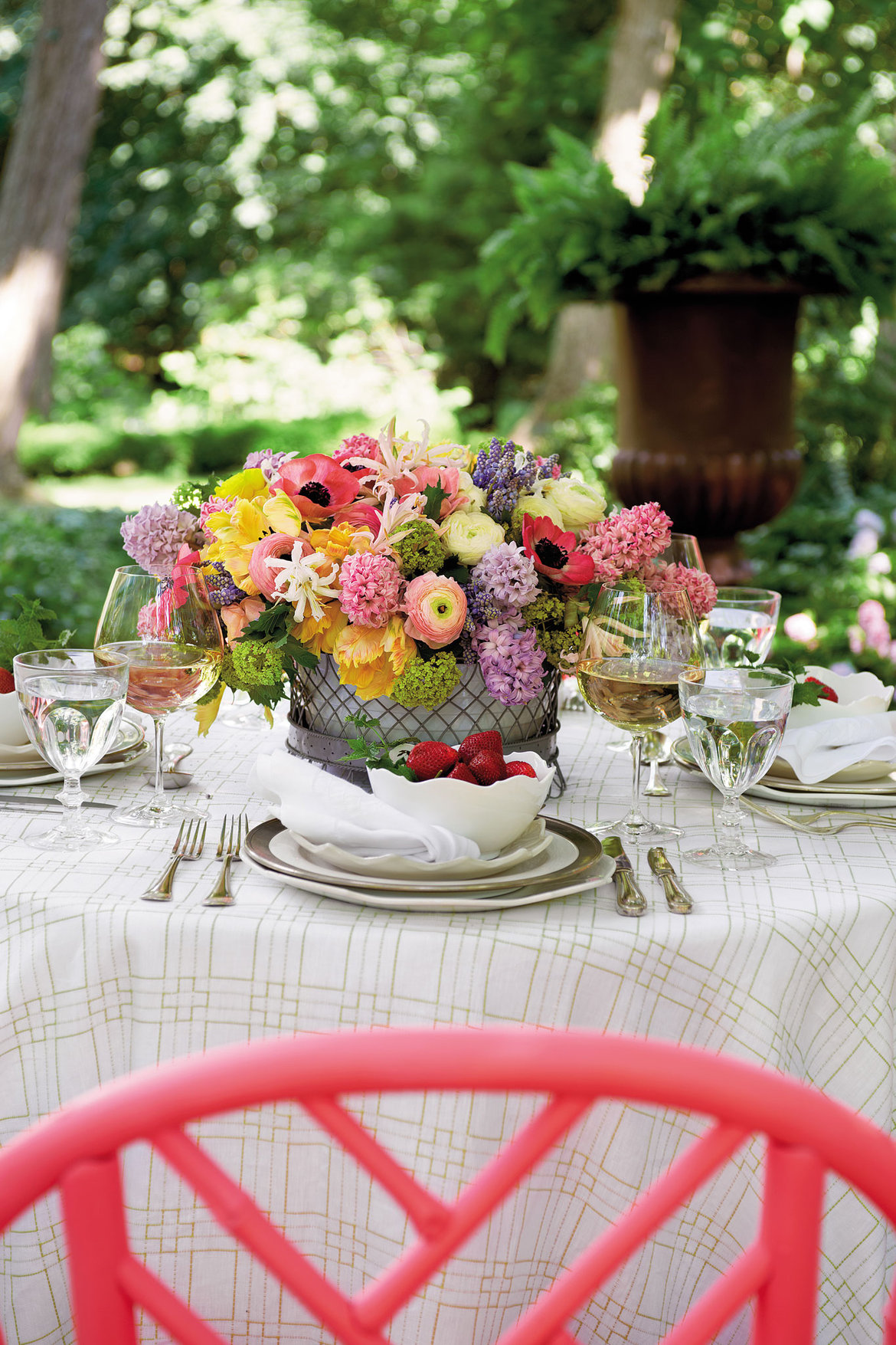 garden wedding centerpiece