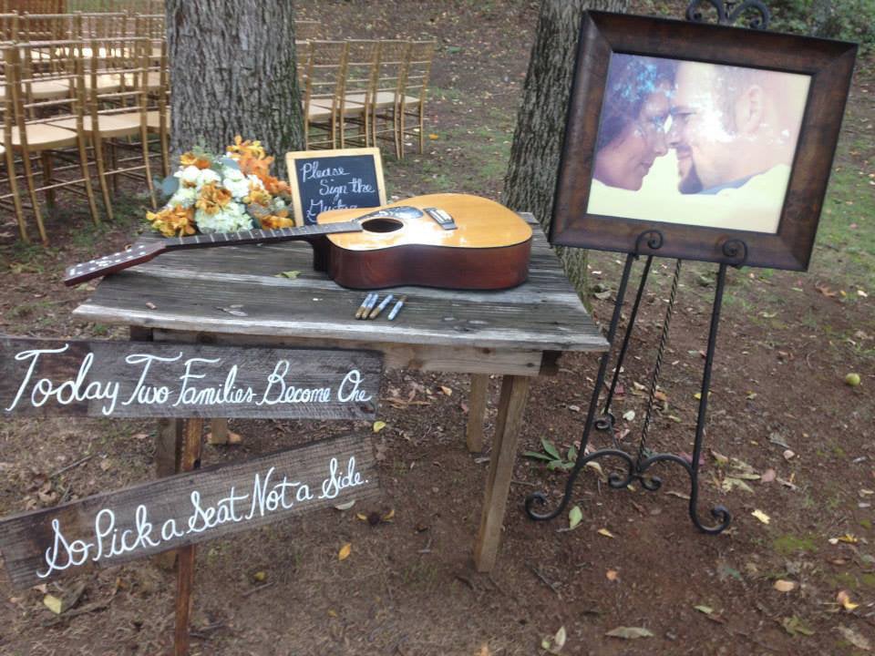 rustic wedding guest book