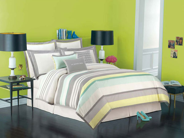 kate spade new york candy shop stripe bedding in mist