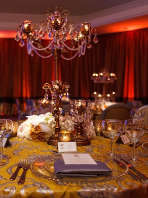 gold and silver ballroom