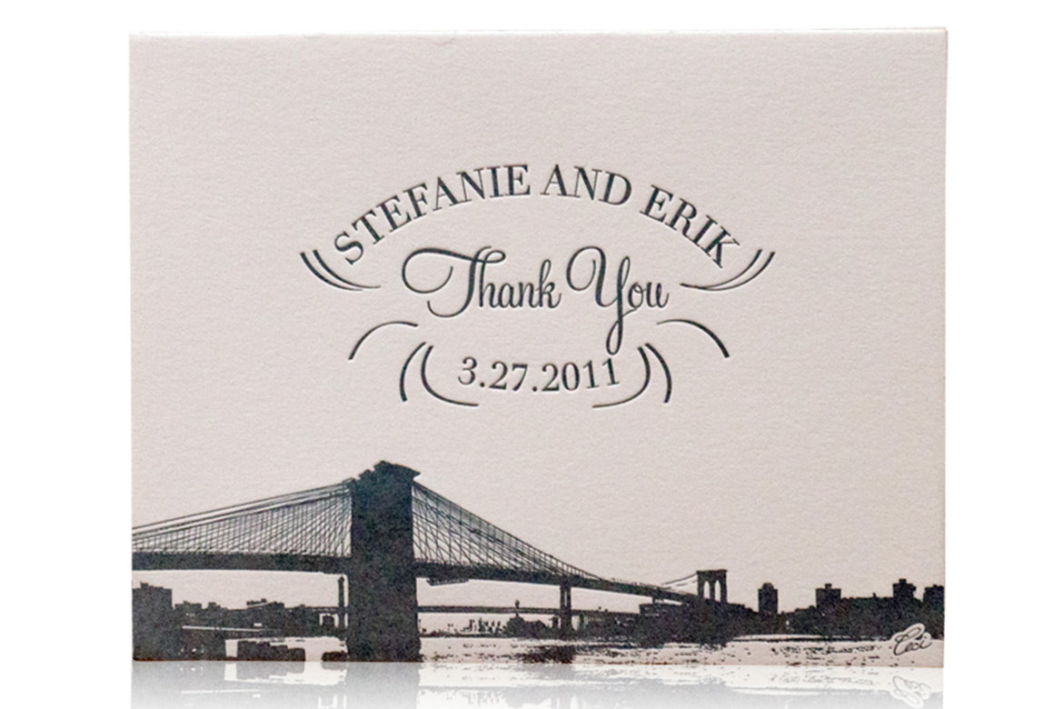 wedding thank you card ceci new york