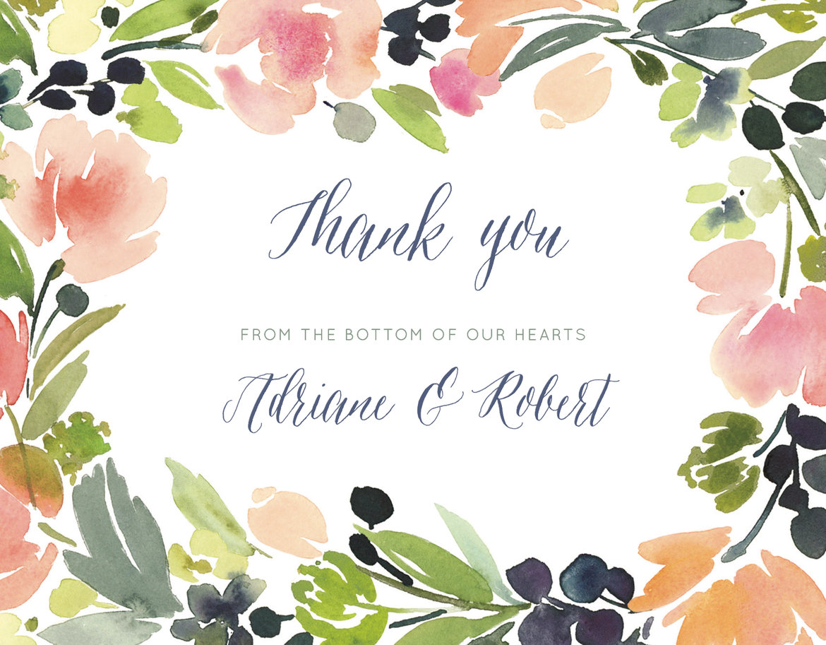 minted wedding thank you card