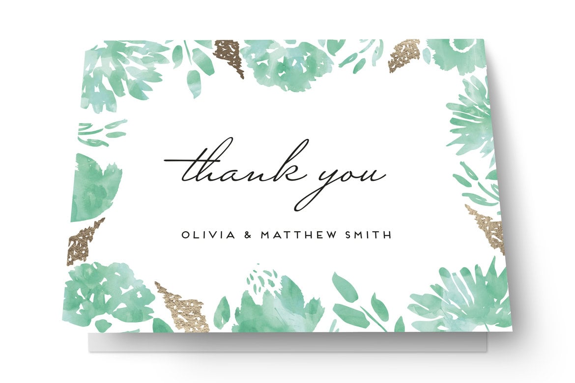 minted wedding thank you card