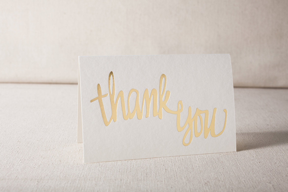 smock wedding thank you card