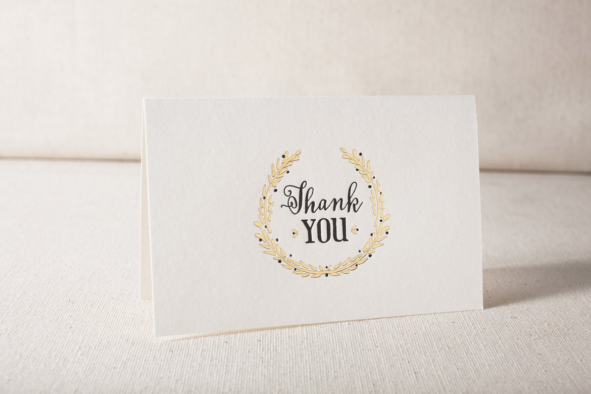 smock wedding thank you card