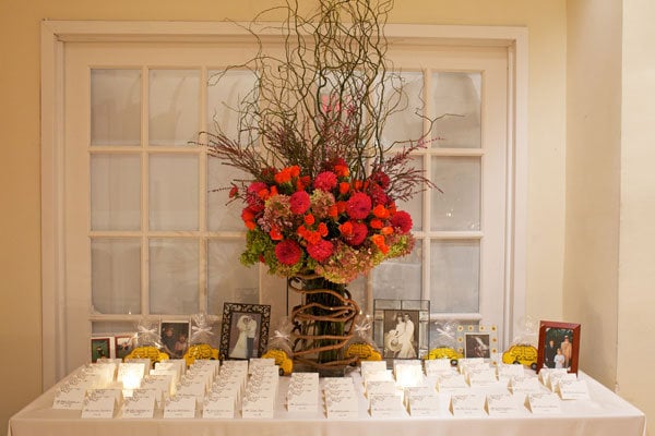 wedding place card table