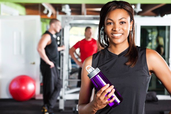 bride working out at the gym 