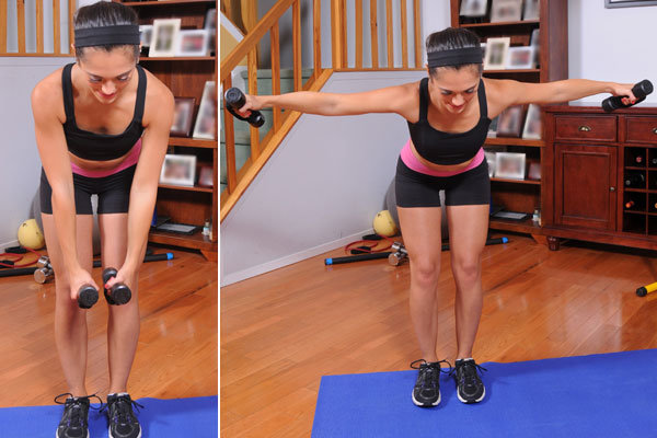 bent over t raises workout