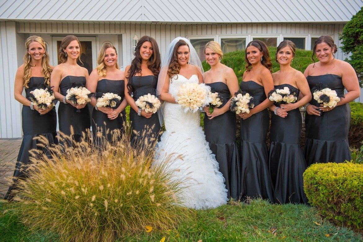 bride with bridesmaids