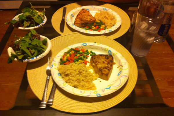 swordfish steak dinner