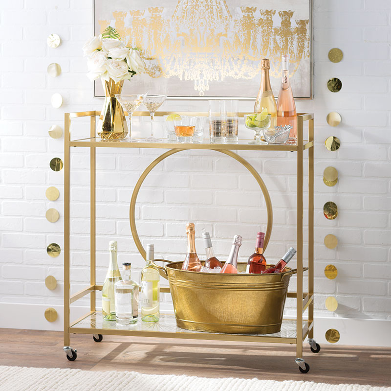 wedding registry bar cart