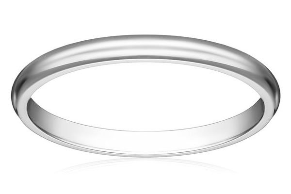 womens 10k white gold traditional plain wedding band