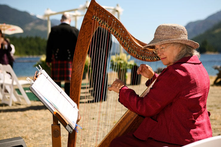 wedding ceremony harp