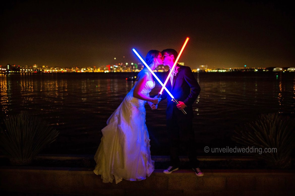 star wars wedding photo