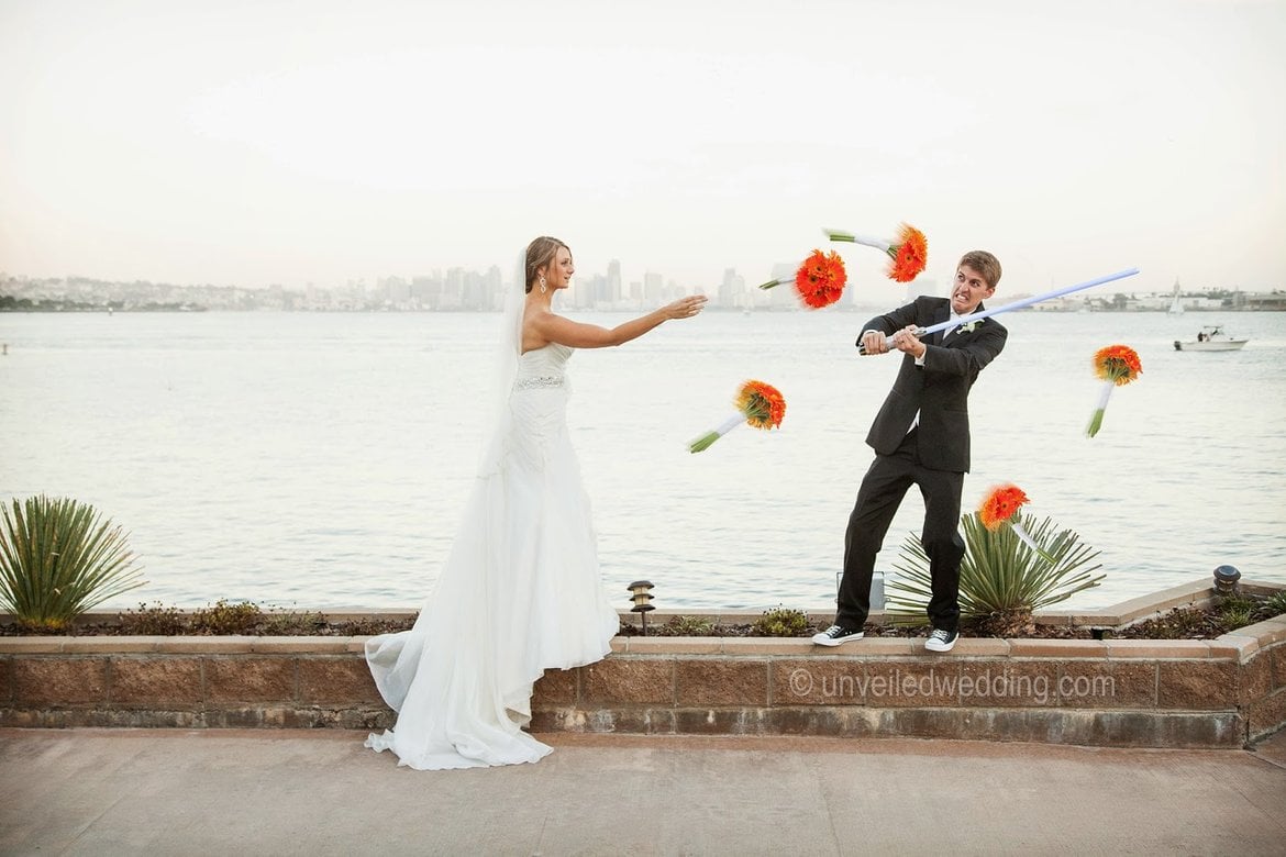 star wars wedding photo