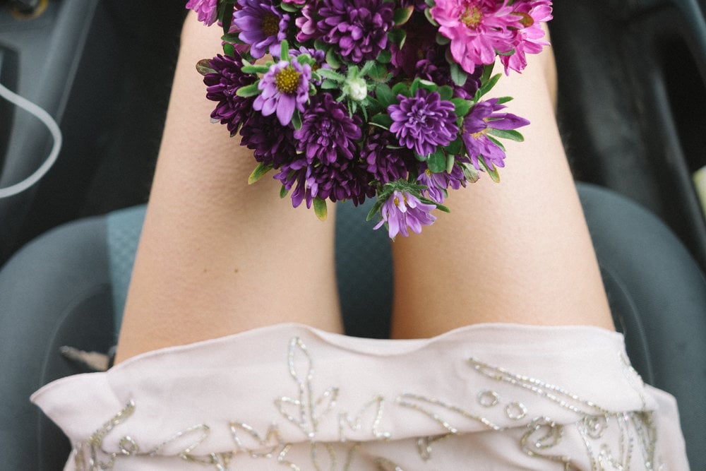 bride took her own wedding photos