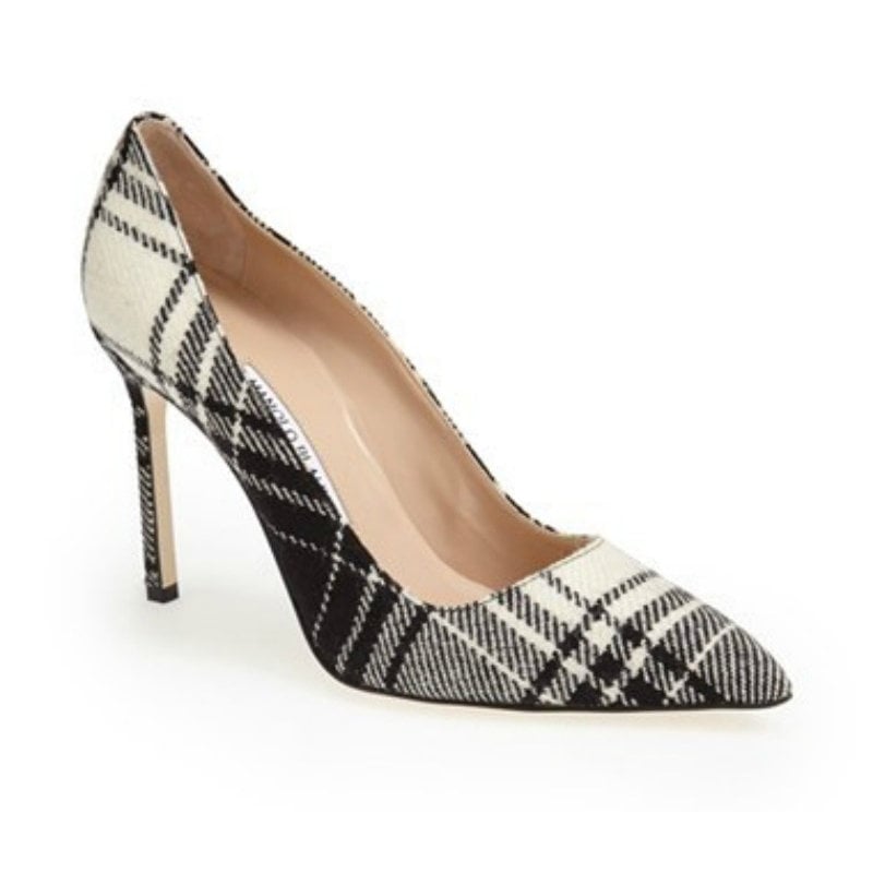 plaid pumps