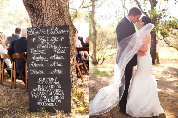 chalkboard wedding program 