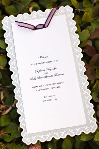 wedding program