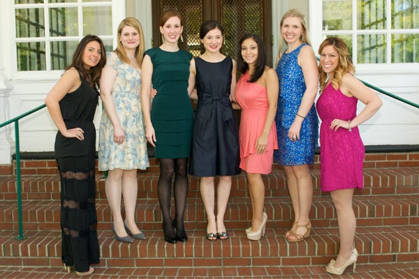 bride with bridesmaids