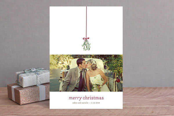 newly married holiday card from minted