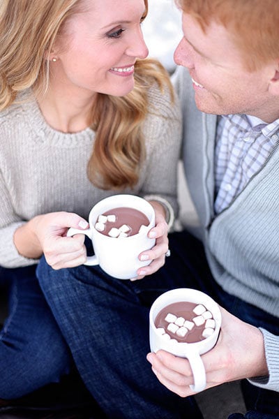 winter engagement photos