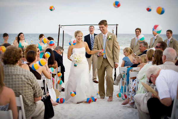 beach ball ceremony exit