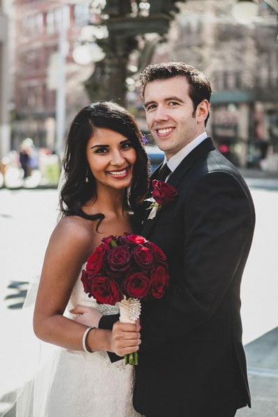 multi cultural bride and groom