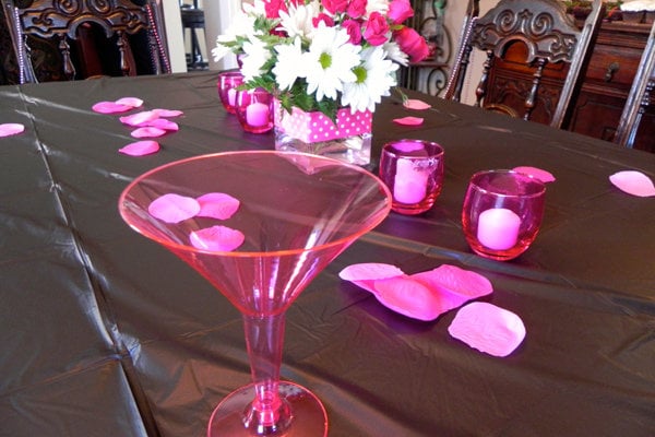 bridal shower table setting 